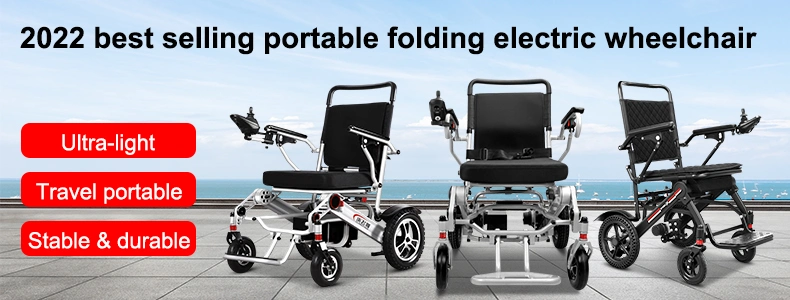Disable Aluminum Lightweight Foldable Manual Electric Power Wheelchair with CE