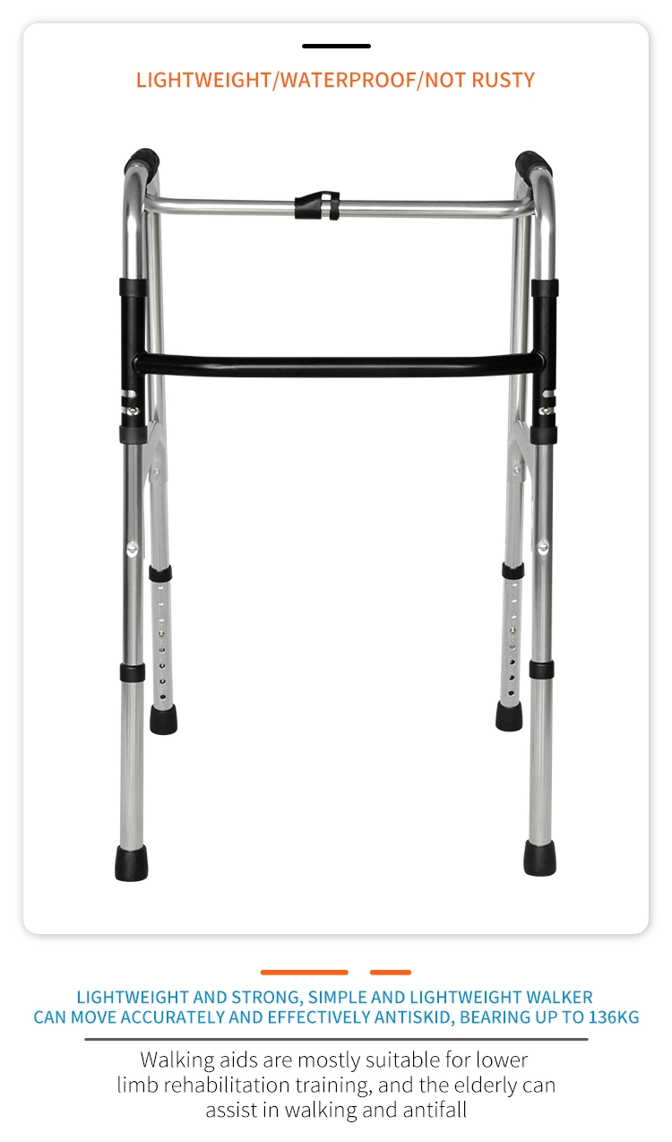 Walking Aid for Disabled Elderly Rehabilitation Durable and Portable with Wheels Walker