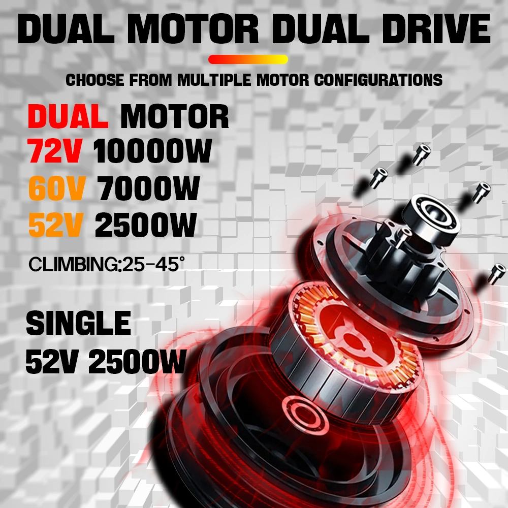 Dokma 72V 8000W on-Road Tire Dual Motors 2wheel Electric Scooter for Adult with CE