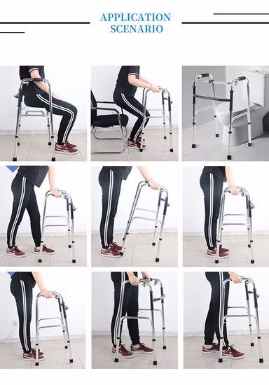 Walking Aid for Disabled Elderly Rehabilitation Durable and Portable with Wheels Walker